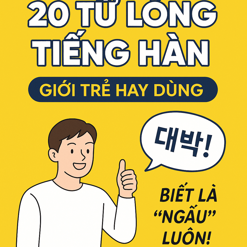 🎉 20 Từ Lóng Tiếng Hàn Giới Trẻ Hay Dùng – Biết Là “Ngầu” Luôn!