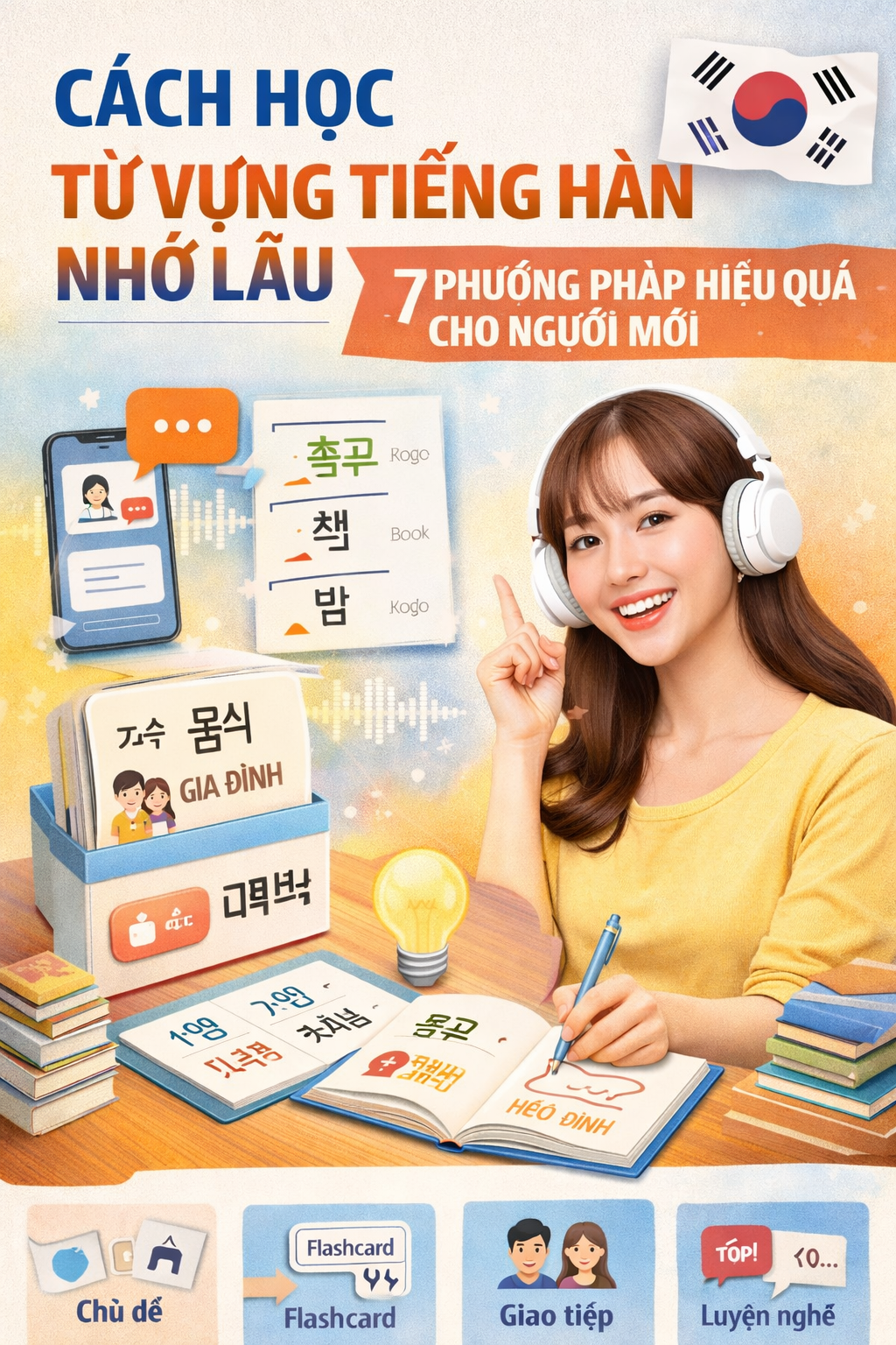 CÁCH HỌC TỪ VỰNG TIẾNG HÀN NHỚ LÂU: 7 PHƯƠNG PHÁP HIỆU QUẢ CHO NGƯỜI MỚI